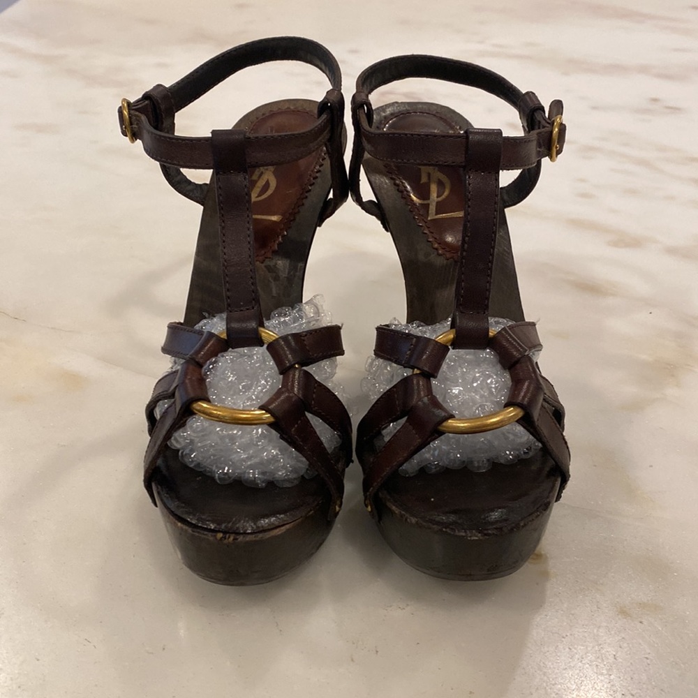 YSL platform heeled sandal.